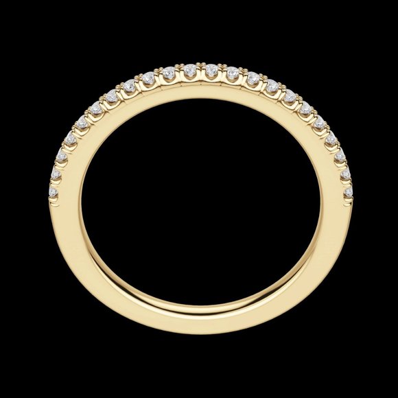 Petite Pavé Wedding Band - Picture 6 of 9